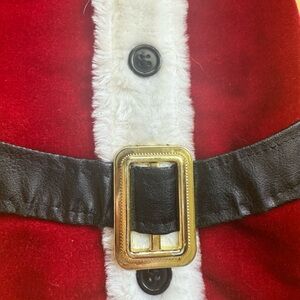 New Santa costume for small dog.  Plush. Nice details. Photos. Parties.